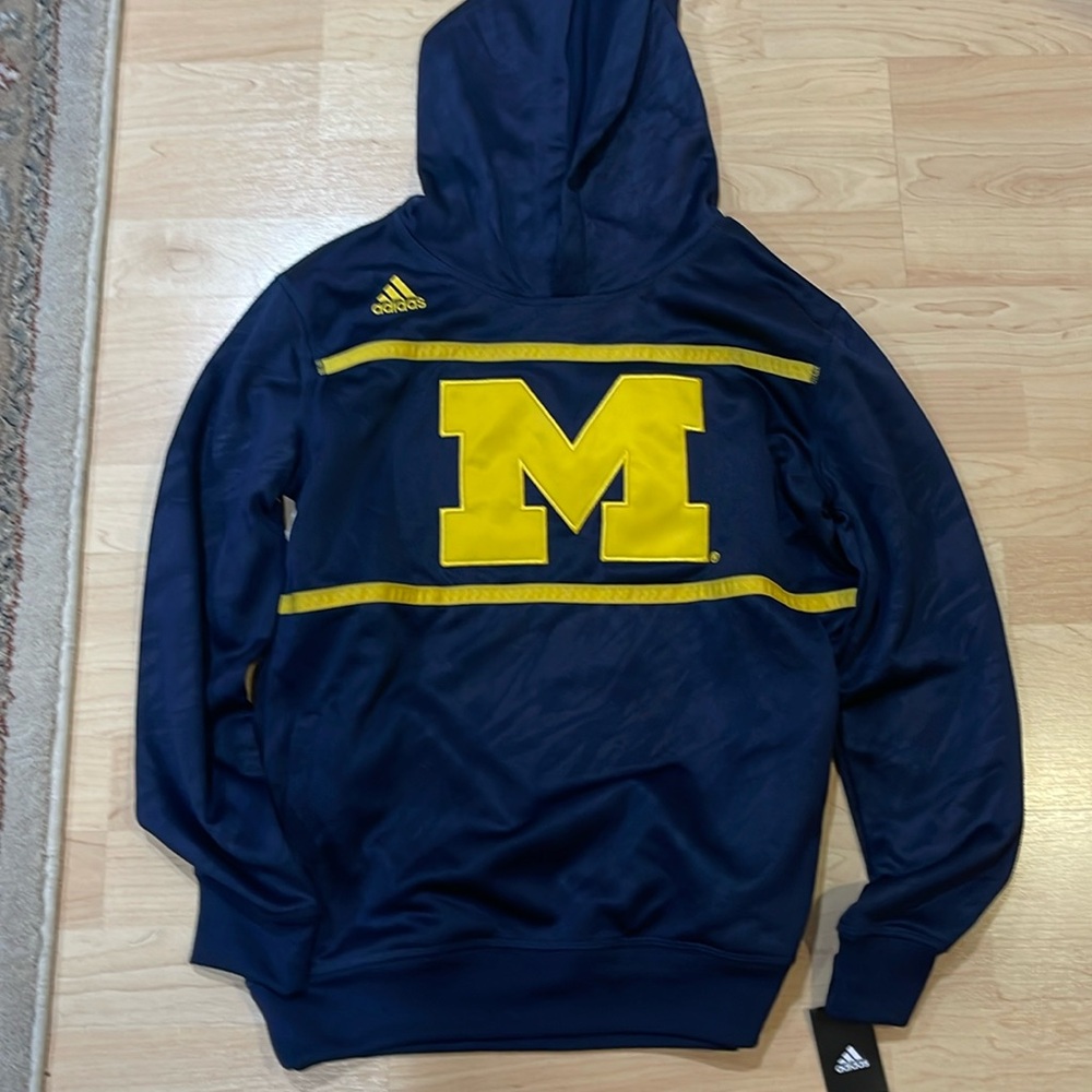 U OF M official hooded sweater adidas Maze and blue